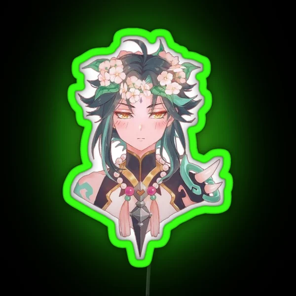Xiao In A Qingxin Flower Crown RGB Neon Sign