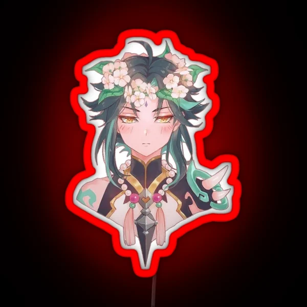 Xiao In A Qingxin Flower Crown RGB Neon Sign