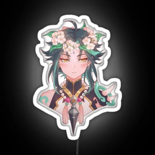 Xiao In A Qingxin Flower Crown RGB Neon Sign