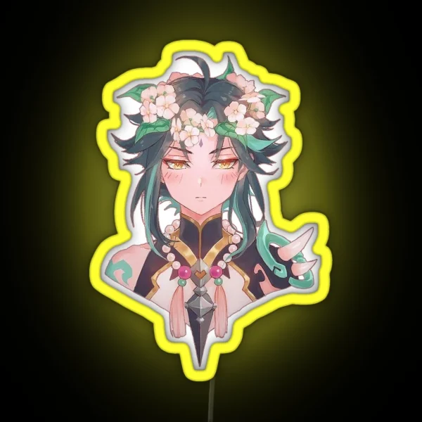 Xiao In A Qingxin Flower Crown RGB Neon Sign