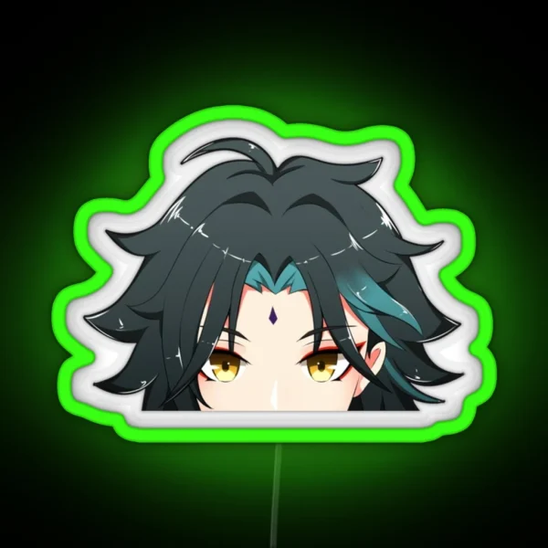 Xiao Peeker Genshin Impact Peeker RGB Neon Sign