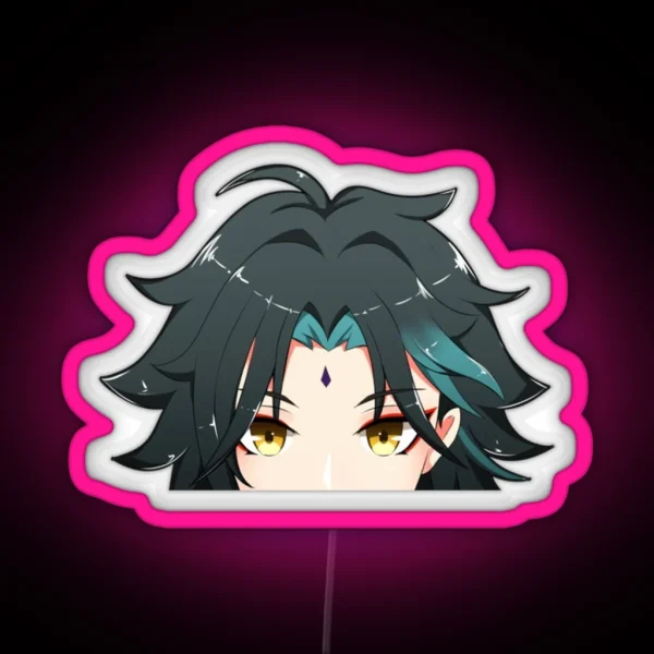 Xiao Peeker Genshin Impact Peeker RGB Neon Sign