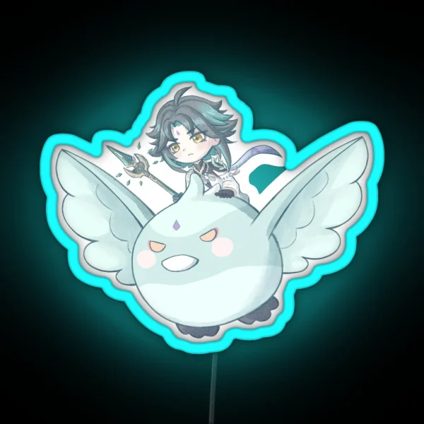 Xiao Tiny Conqueror Genshin Impact RGB Neon Sign