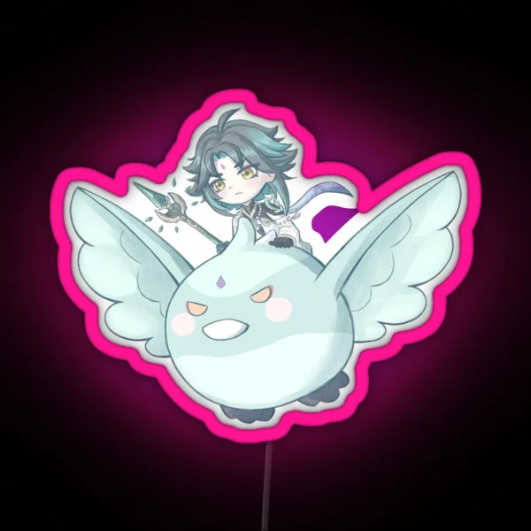 Xiao Tiny Conqueror Genshin Impact RGB Neon Sign