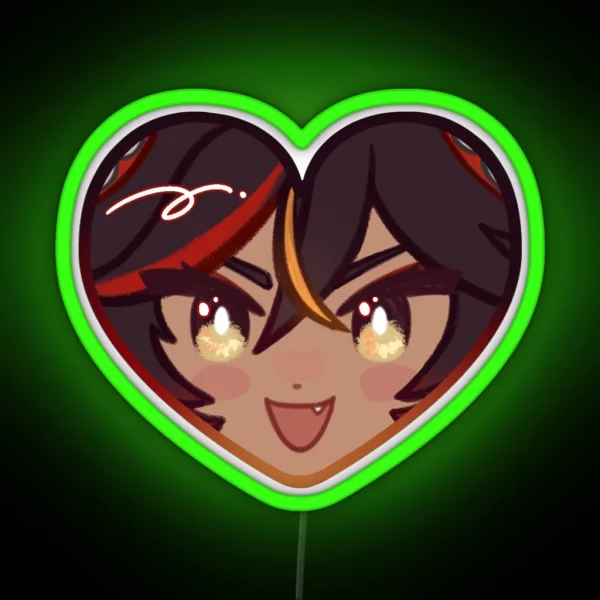Xinyan Genshin Impact Heart RGB Neon Sign