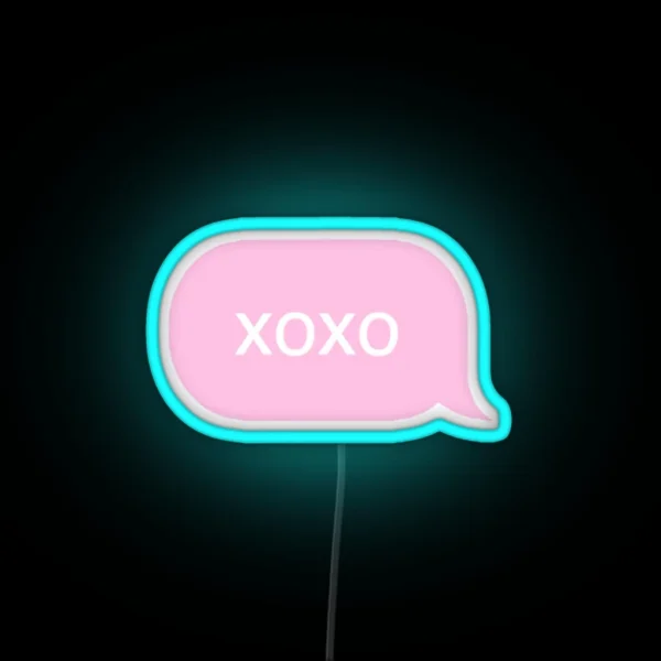 Xoxo Text Message Pastel Pink RGB Neon Sign