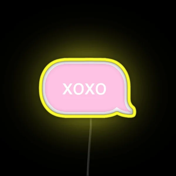 Xoxo Text Message Pastel Pink RGB Neon Sign