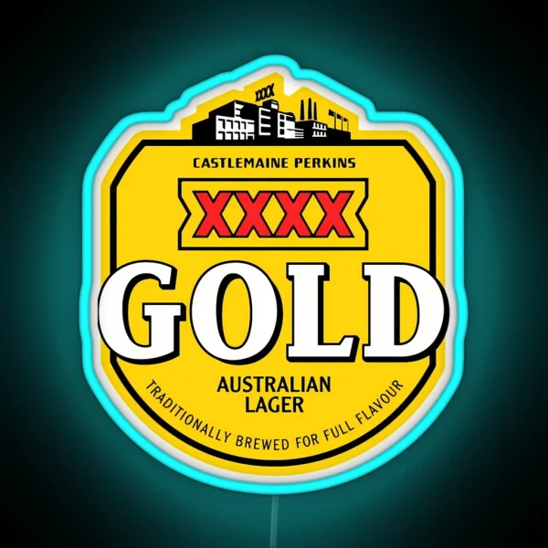 Xxxx Gold Logon Australian Lager Castlemaine Perkins RGB Neon Sign