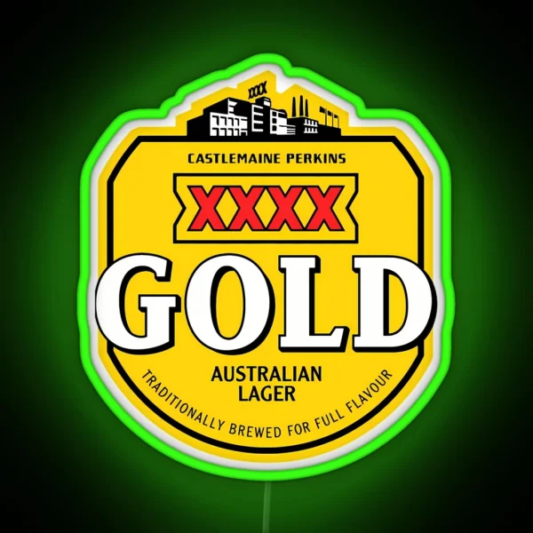 Xxxx Gold Logon Australian Lager Castlemaine Perkins RGB Neon Sign