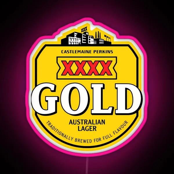 Xxxx Gold Logon Australian Lager Castlemaine Perkins RGB Neon Sign