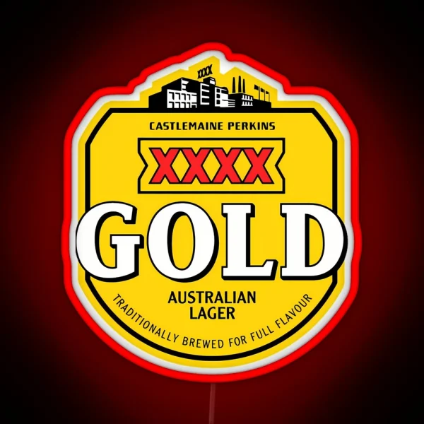 Xxxx Gold Logon Australian Lager Castlemaine Perkins RGB Neon Sign