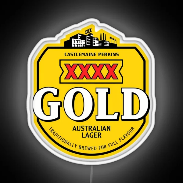 Xxxx Gold Logon Australian Lager Castlemaine Perkins RGB Neon Sign