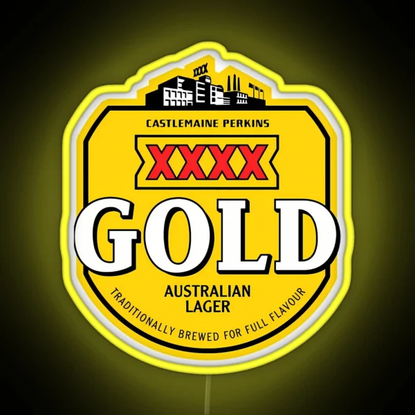 Xxxx Gold Logon Australian Lager Castlemaine Perkins RGB Neon Sign