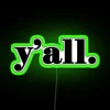 Vibrant Southern hospitality neon sign featuring bold RBG color accents.