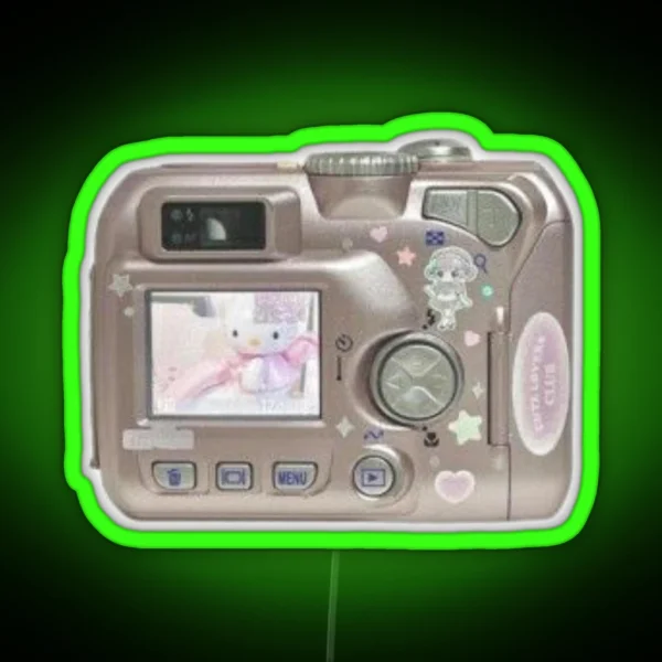 Y2k Camera Sanrio Aesthetic RGB Neon Sign