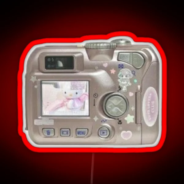 Y2k Camera Sanrio Aesthetic RGB Neon Sign