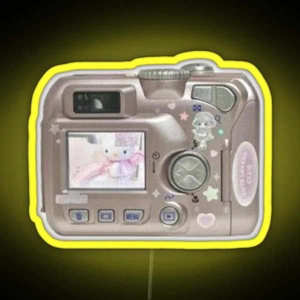 Y2k Camera Sanrio Aesthetic RGB Neon Sign