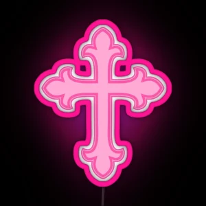 Y2k Cross Pink RGB Neon Sign