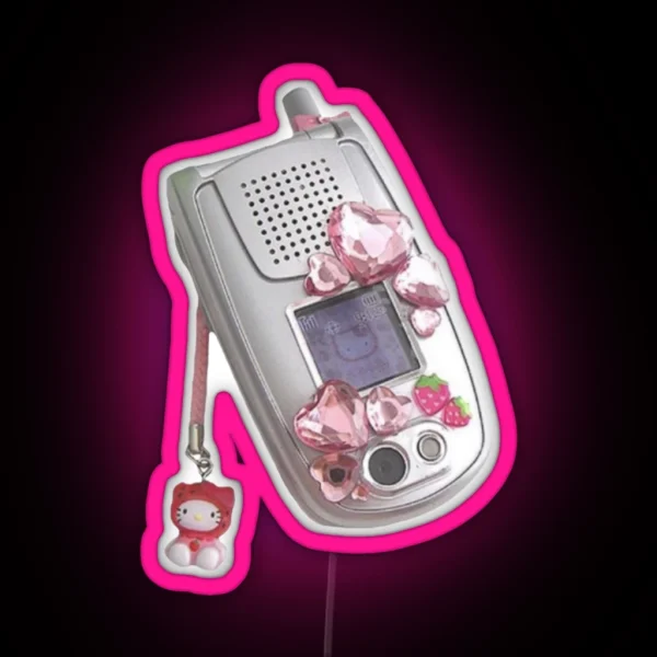 Y2K Flip Phone RGB Neon Sign