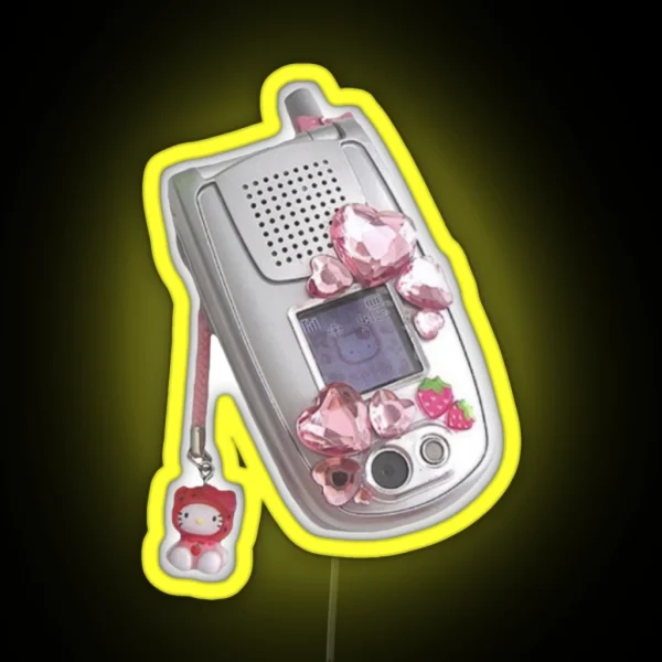 Y2K Flip Phone RGB Neon Sign