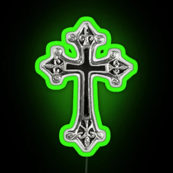 Y2k Gothic Cross RGB Neon Sign