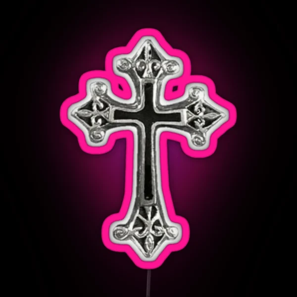 Y2k Gothic Cross RGB Neon Sign