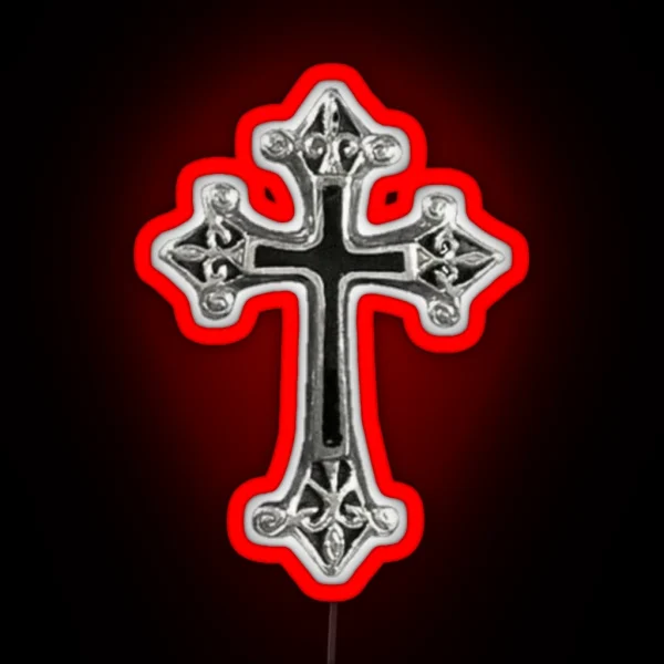 Y2k Gothic Cross RGB Neon Sign