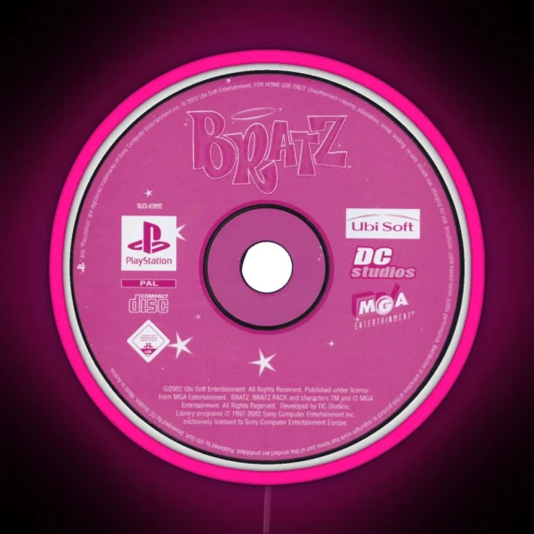 Y2K Led Bratz Disk RGB Neon Sign