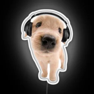 Y2k Puppy With Headphones RGB Neon Sign