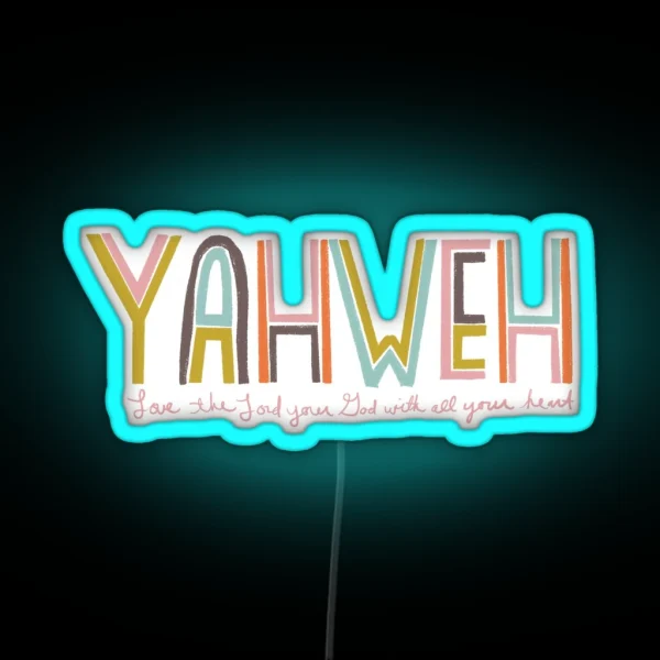 Yahweh RGB Neon Sign