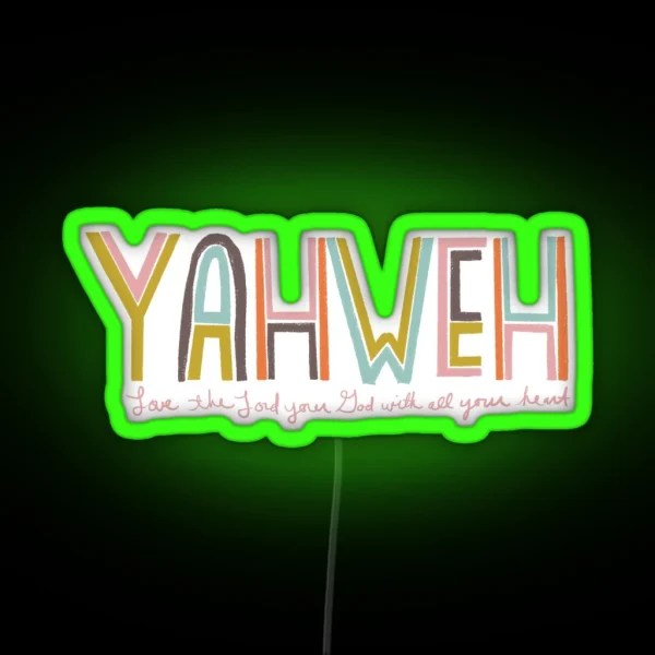 Yahweh RGB Neon Sign