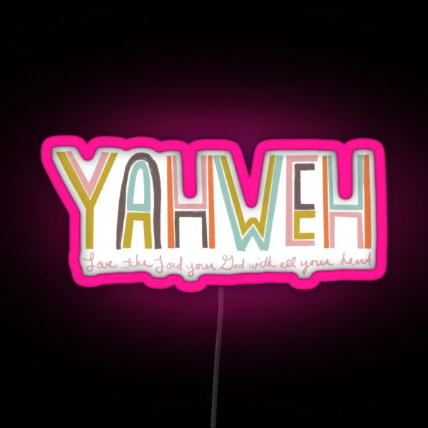 Yahweh RGB Neon Sign