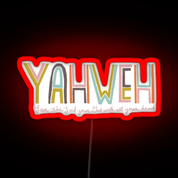 Yahweh RGB Neon Sign