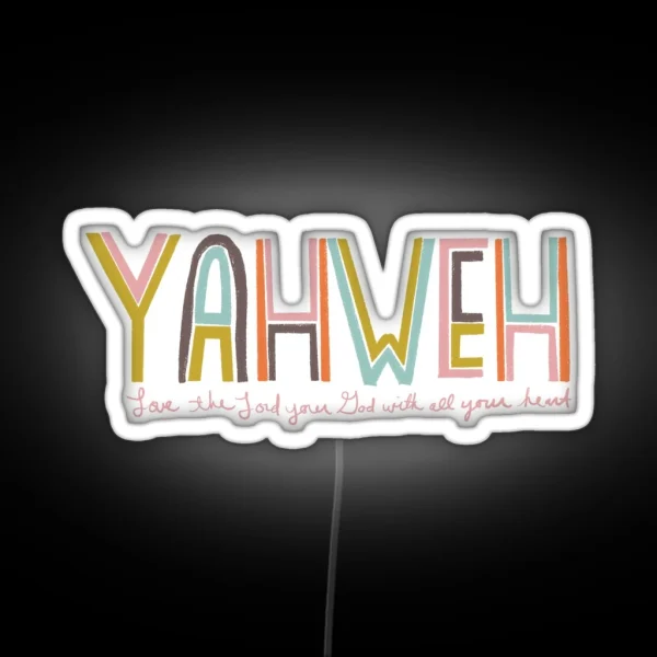 Yahweh RGB Neon Sign