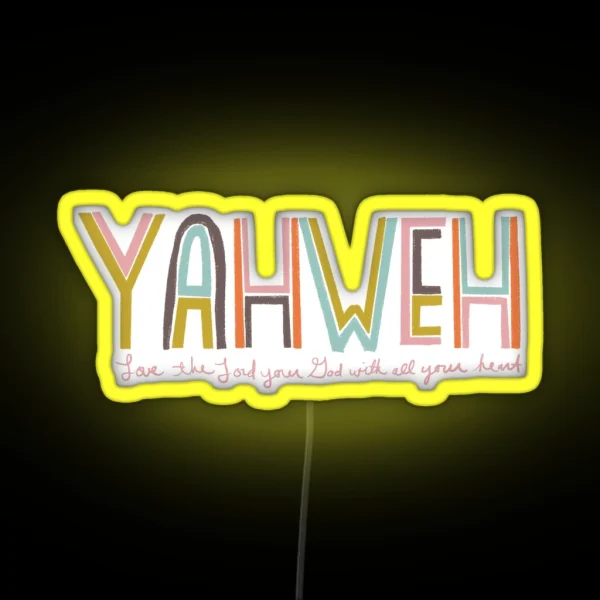 Yahweh RGB Neon Sign