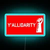 Electric solidarity symbol neon art for modern rooms decoration.