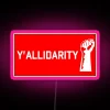 RGB Neon Light Canvas Display Wall Decor Artwork Y'all Sign
