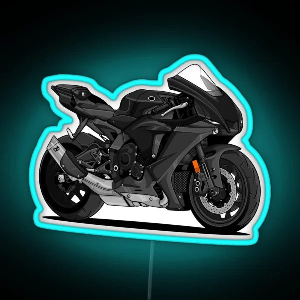 Yamaha YZF R1 Black RGB Neon Sign