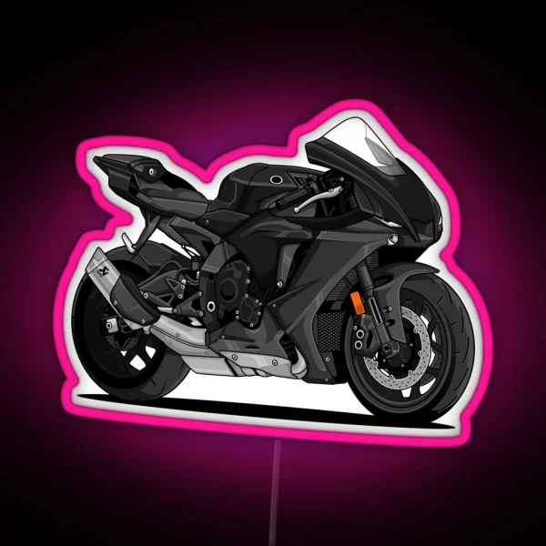 Yamaha YZF R1 Black RGB Neon Sign