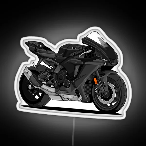 Yamaha YZF R1 Black RGB Neon Sign