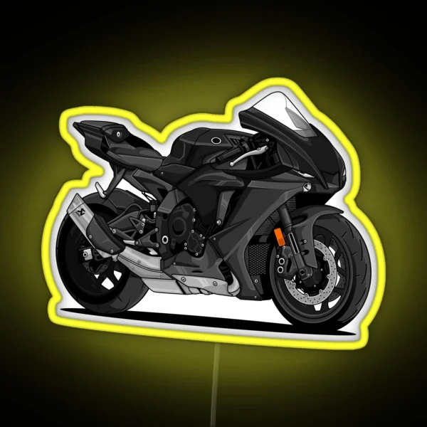 Yamaha YZF R1 Black RGB Neon Sign