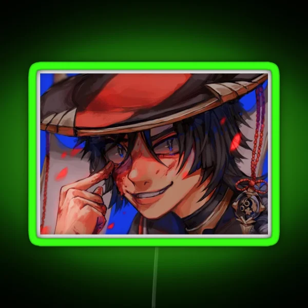 Yandere Scaramouche Genshin Impact RGB Neon Sign