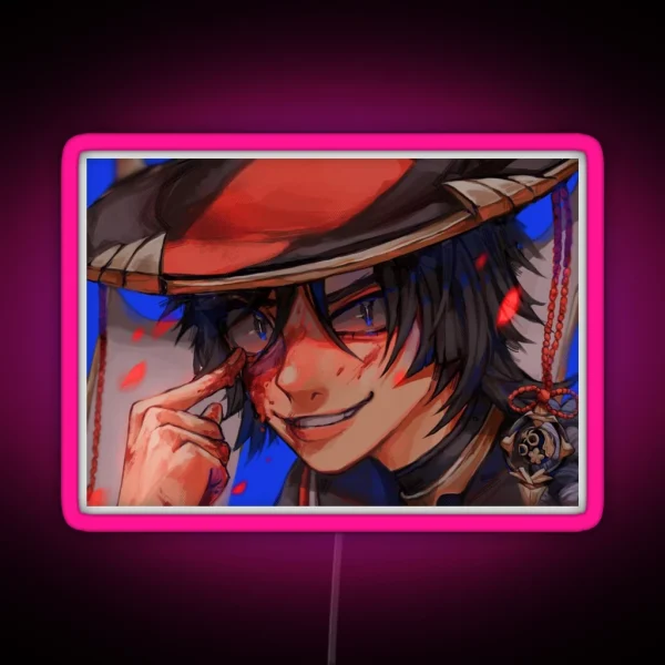 Yandere Scaramouche Genshin Impact RGB Neon Sign