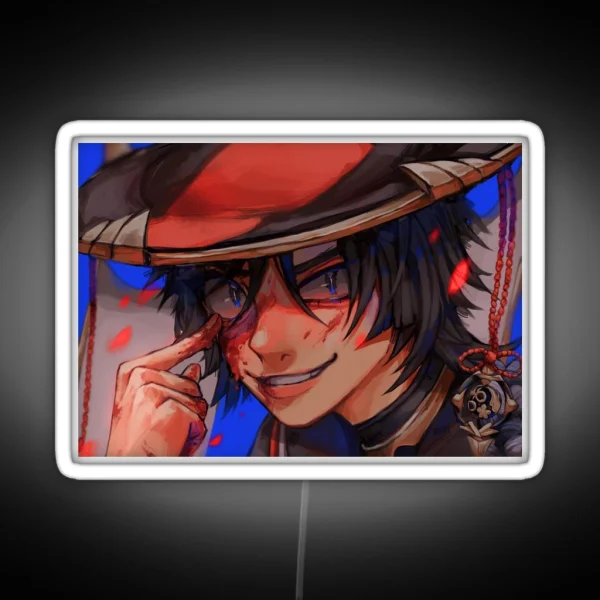 Yandere Scaramouche Genshin Impact RGB Neon Sign