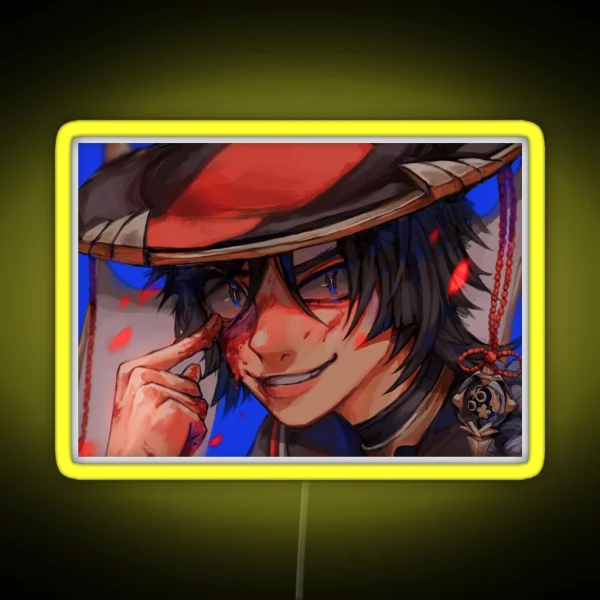 Yandere Scaramouche Genshin Impact RGB Neon Sign