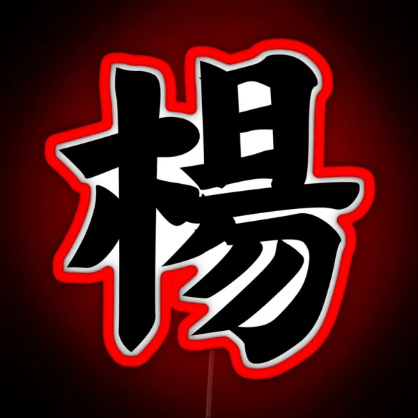Yang Yeung Yeong Young Chinese Surname Last RGB Neon Sign