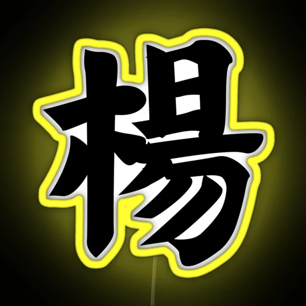 Yang Yeung Yeong Young Chinese Surname Last RGB Neon Sign