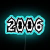 Vintage 2006 Retro Digital Neon Sign with RGB Colorful Lighting