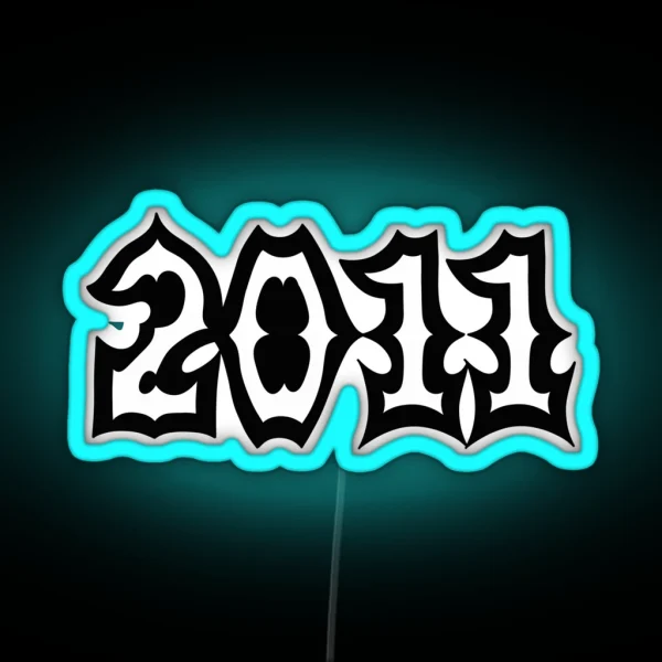 Year 2011 RGB Neon Sign