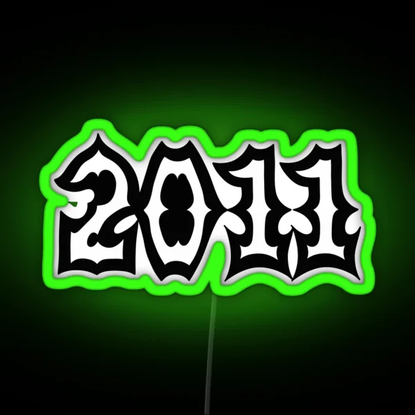 Year 2011 RGB Neon Sign